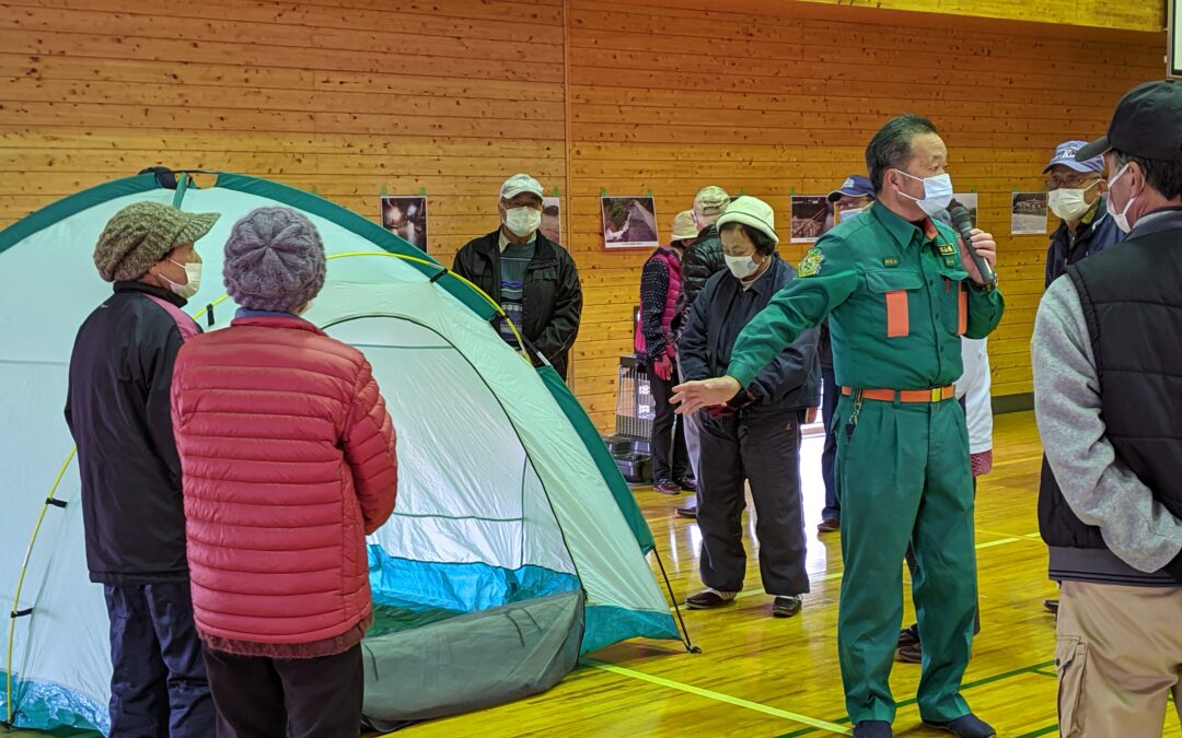 大井東ふれあい学習館主催の防災訓練がありました。