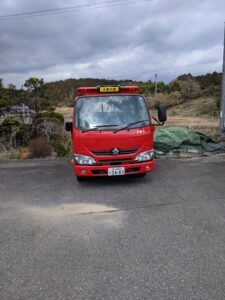 新しい消防自動車が配置されました。